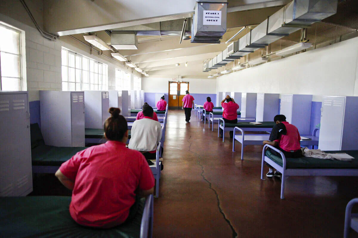 Camp Scott, an all-girls juvenile facility in Los Angeles County, Calif., in 2015. (Barbara Davidson/Los Angeles Times/TNS)