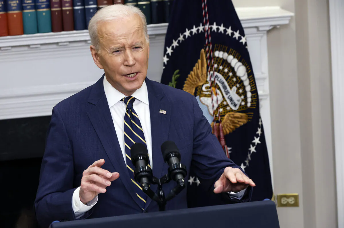 President Joe Biden speaks in Washington on March 11, 2022. (Chip Somodevilla/Getty Images)