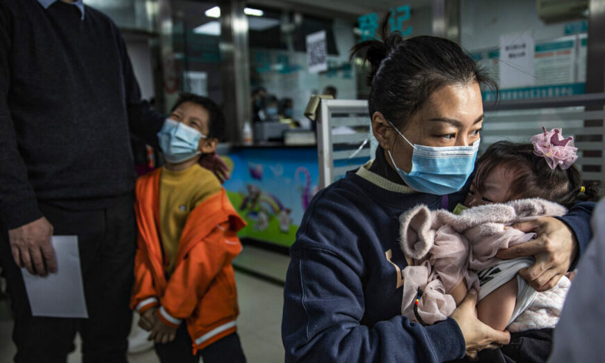 Children prepare to receive a vaccine against COVID-19 at a vaccination site in Wuhan, China, on Nov. 18, 2021. (Getty Images)