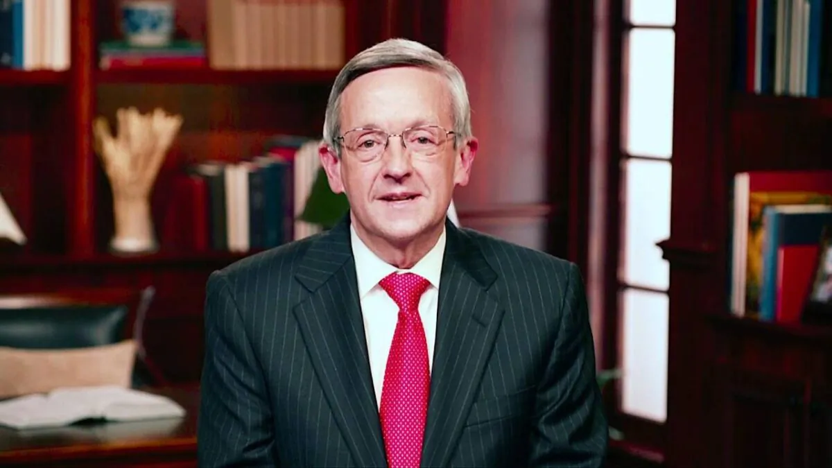 Robert Jeffress, a preacher, bestselling author, and television host, on EpochTV's "Crossroads" program. (Screenshot via The Epoch Times) 