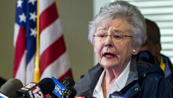 Alabama Gov. Kay Ivey speaks at a news conference