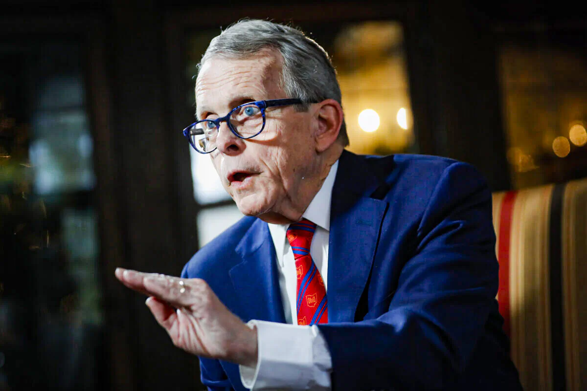 Ohio Gov. Mike DeWine in Bexley, Ohio, on Aug. 6, 2020. (Jay LaPrete/AP)