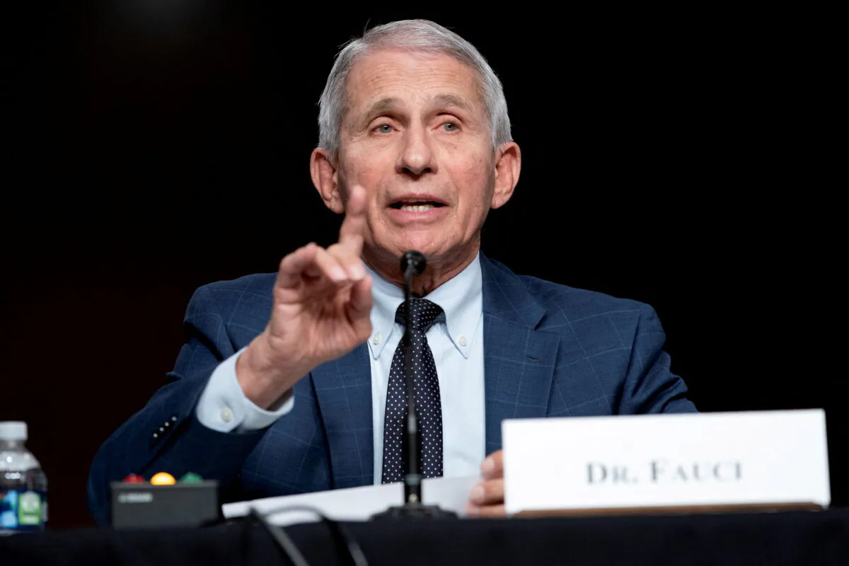 Dr. Anthony Fauci, director of the National Institute of Allergy and Infectious Diseases, responds to questions during a congressional hearing in Washington in a file image. (Greg Nash/Pool via Reuters)