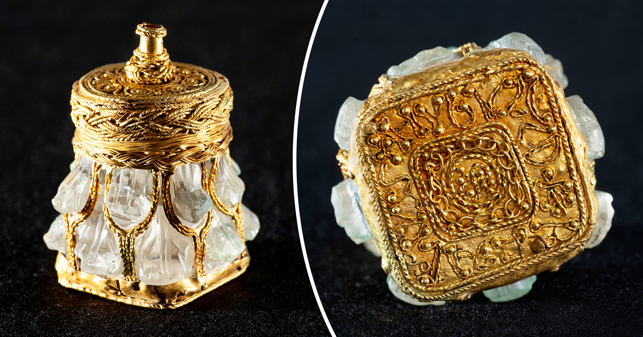 Scottish Researchers Uncover Relic-Like Crystal Jar With Gold Inscription From Viking-Age Treasure Hoard - Vimarsana News