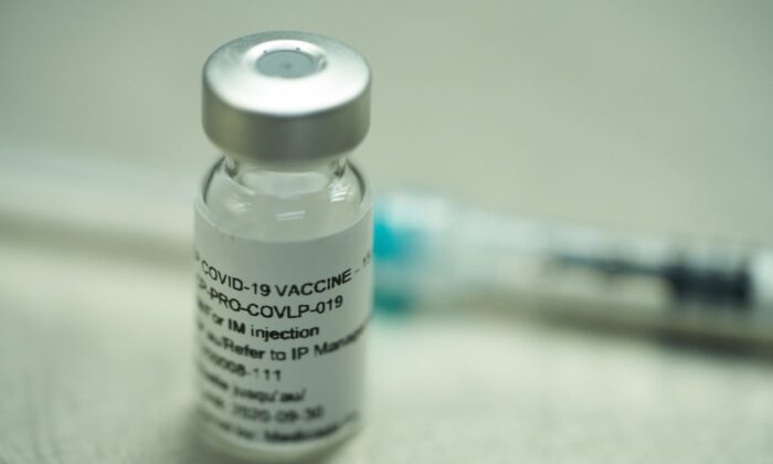 A vial of a plant-derived COVID-19 vaccine candidate, developed by Medicago, is shown in Quebec City on July 13, 2020. (The Canadian Press/HO, Medicago)