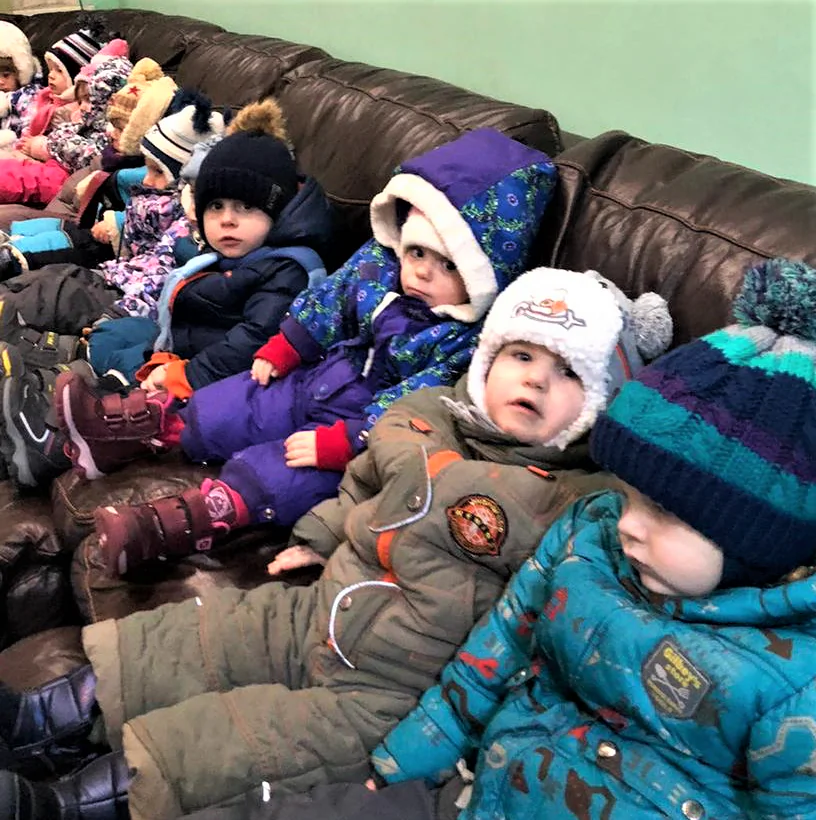 Special needs children wait to be evacuated from Sumy, Ukraine, March 15, 2022, where increased shelling has made life dangerous. (Courtesy Intercessors for Ukraine)
