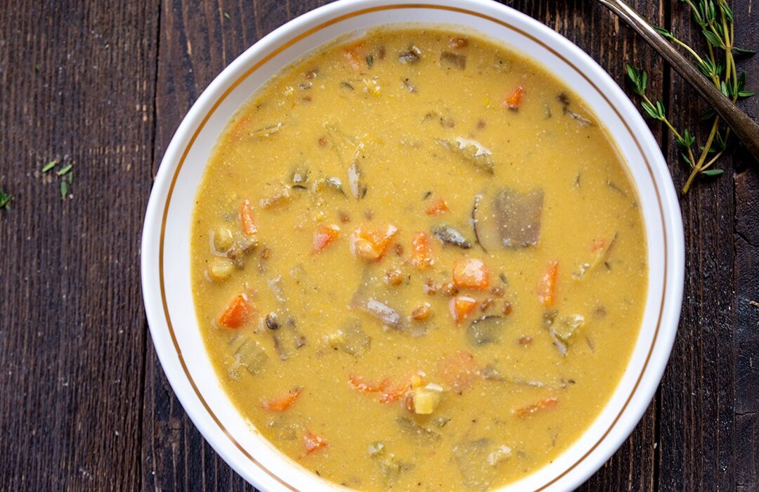You need some of this soup in your life. It's warm, comforting and packed with immunity-strengthening mushrooms. (www.drfuhrman.com)