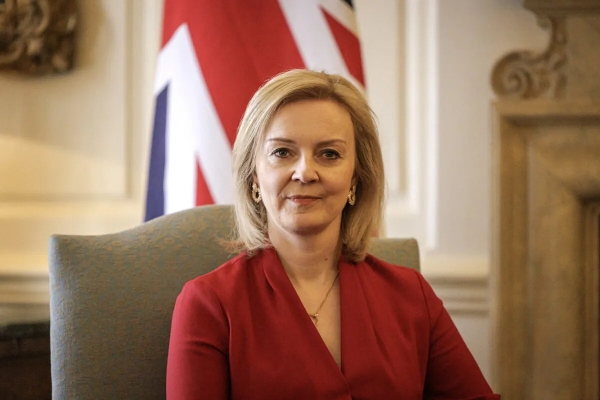 UK Foreign Secretary Liz Truss meeting with European Commission Vice President Maros Sefcovic for talks in London on Feb. 11, 2022. (Rob Pinney/PA)