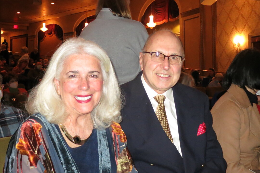 Jacqueline and Will Henrickson at the Shen Yun matinee in Worchester, Mass., on March 19, 2022. (Sally Sun/Epoch Times)