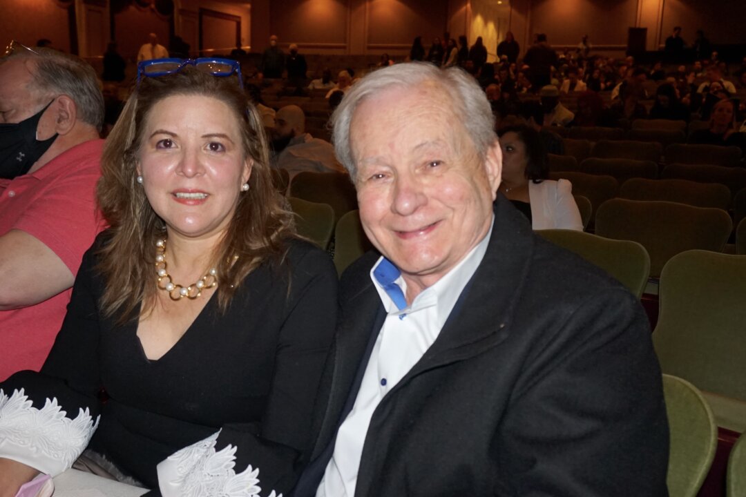 Tania and Robert West attended Shen Yun Performing Arts at The Hanover Theatre, Worchester, Massachusetts, on March 19, 2022. (Yawen Hung/The Epoch Times)