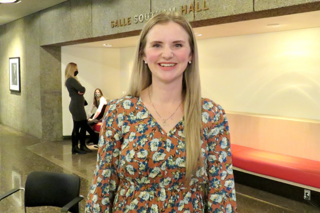 Highland dancer Kayleigh Armstrong at Shen Yun Performing Arts at the National Arts Centre (NAC) in Ottawa on March 20, 2022. (NTD)