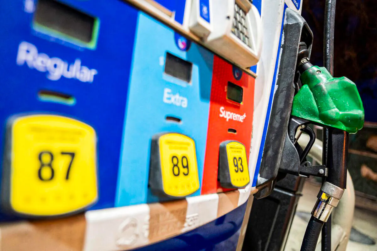 A gasoline pump at an Exxon gas station in Washington on March 13, 2022. (Stefani Reynolds/AFP via Getty Images)
