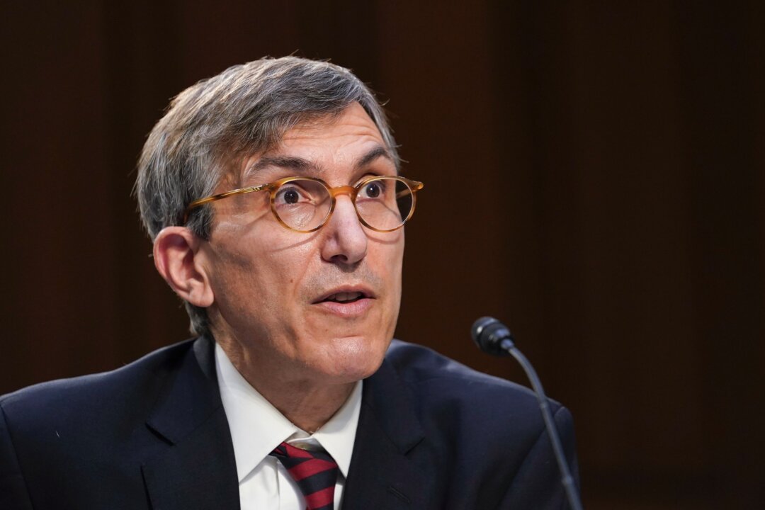 Dr. Peter Marks, director of the FDA’s Center for Biologics Evaluation and Research, speaks in Washington on March 18, 2021. (Susan Walsh/Pool/Getty Images)