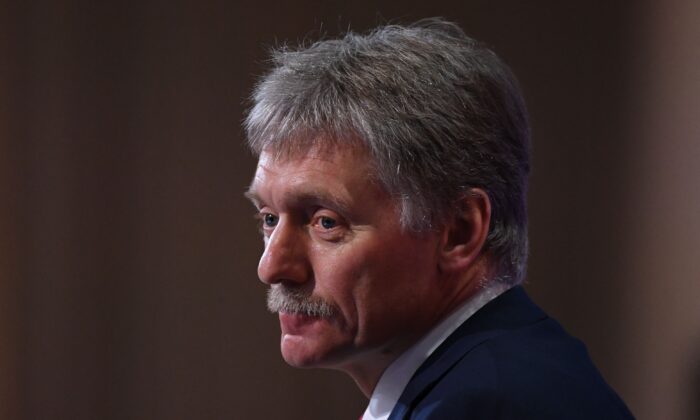 Kremlin spokesman Dmitry Pesko in a file image. (Natalia Kolesnikova/AFP via Getty Images)
