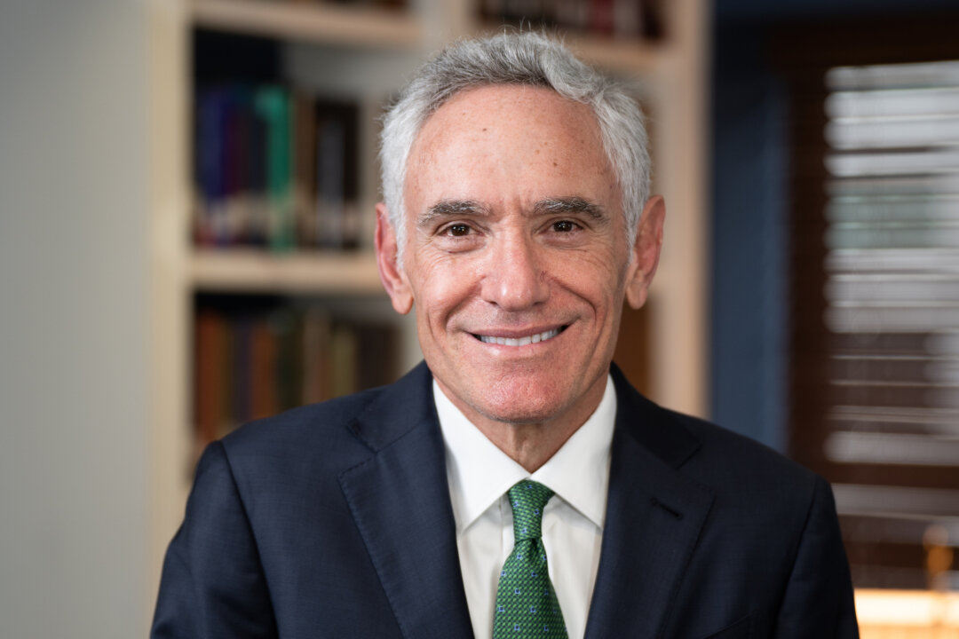 Dr. Scott Atlas, a founding fellow of Hillsdale College's Academy for Science and Freedom, at the Hillsdale College Kirby Center in Washington on March 17, 2022. (Bao Qiu/The Epoch Times)