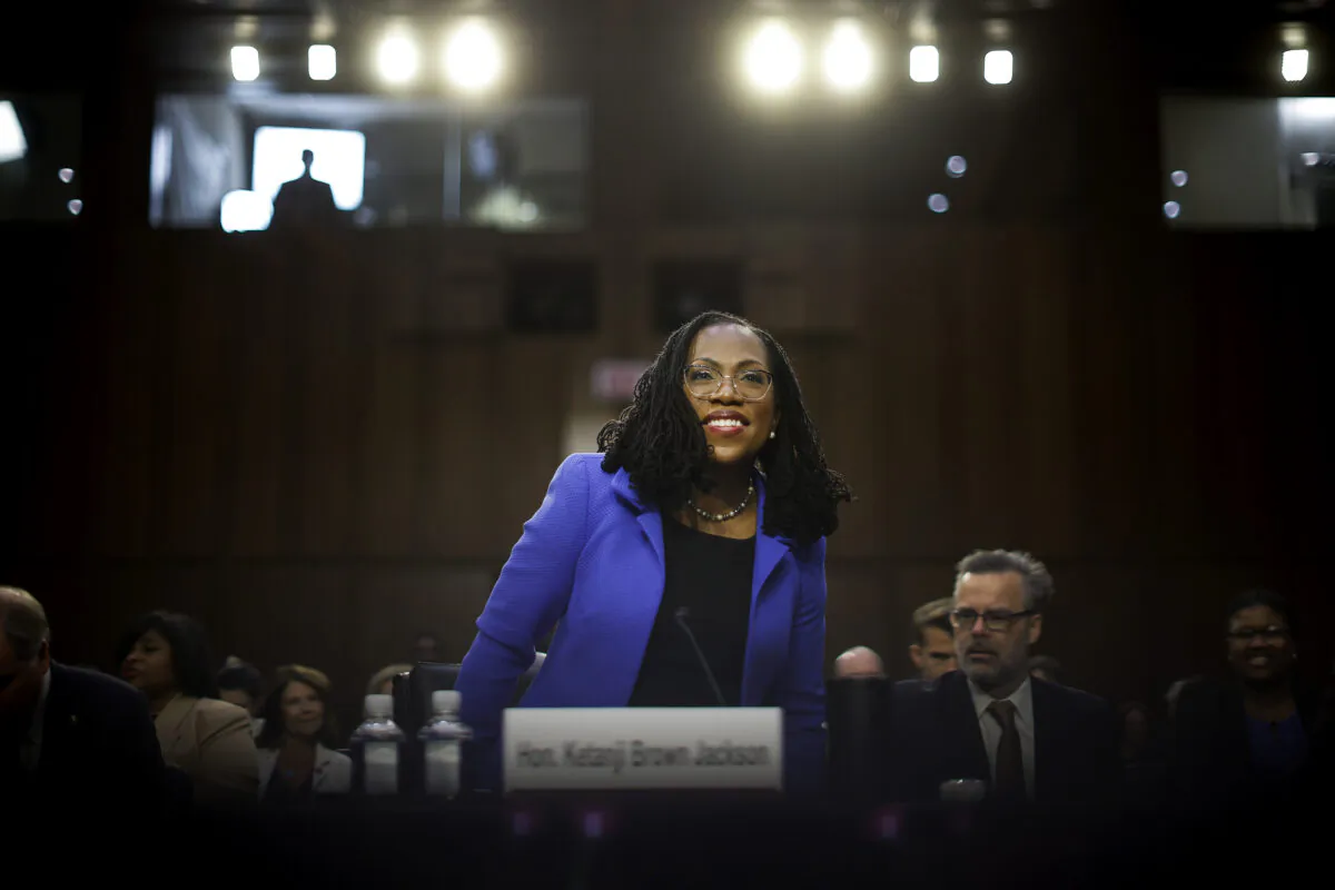 Supreme Court nominee Judge Ketanji Brown Jackson arrives for the third day of her confirmation hearing before the Senate Judiciary Committee on Capitol Hill on March 23, 2022. (Chip Somodevilla/Getty Images)