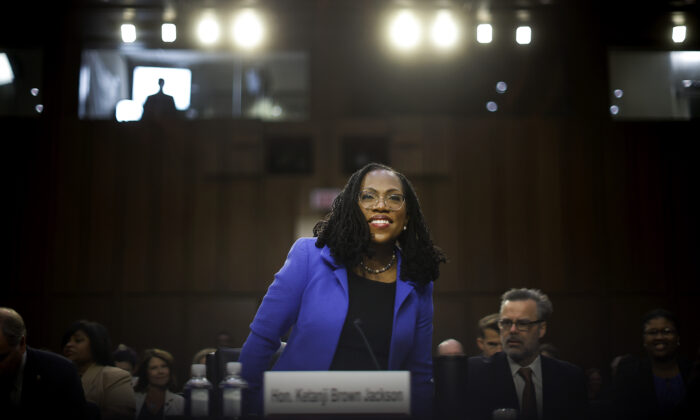 Supreme Court nominee Judge Ketanji Brown Jackson arrives for the third day of her confirmation hearing before the Senate Judiciary Committee on Capitol Hill on March 23, 2022. (Chip Somodevilla/Getty Images)