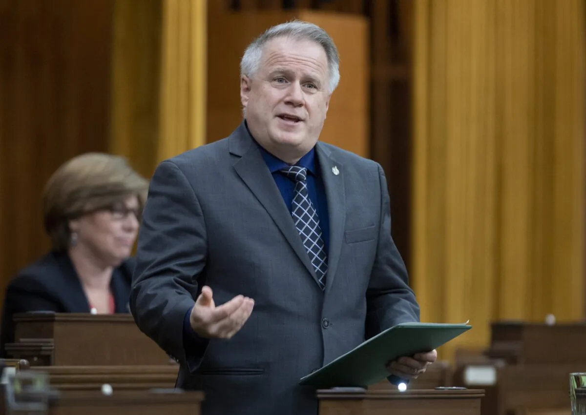 Conservative MP Marc Dalton rises in the House of Commons in Ottawa on May 28, 2021. (The Canadian Press/Adrian Wyld)