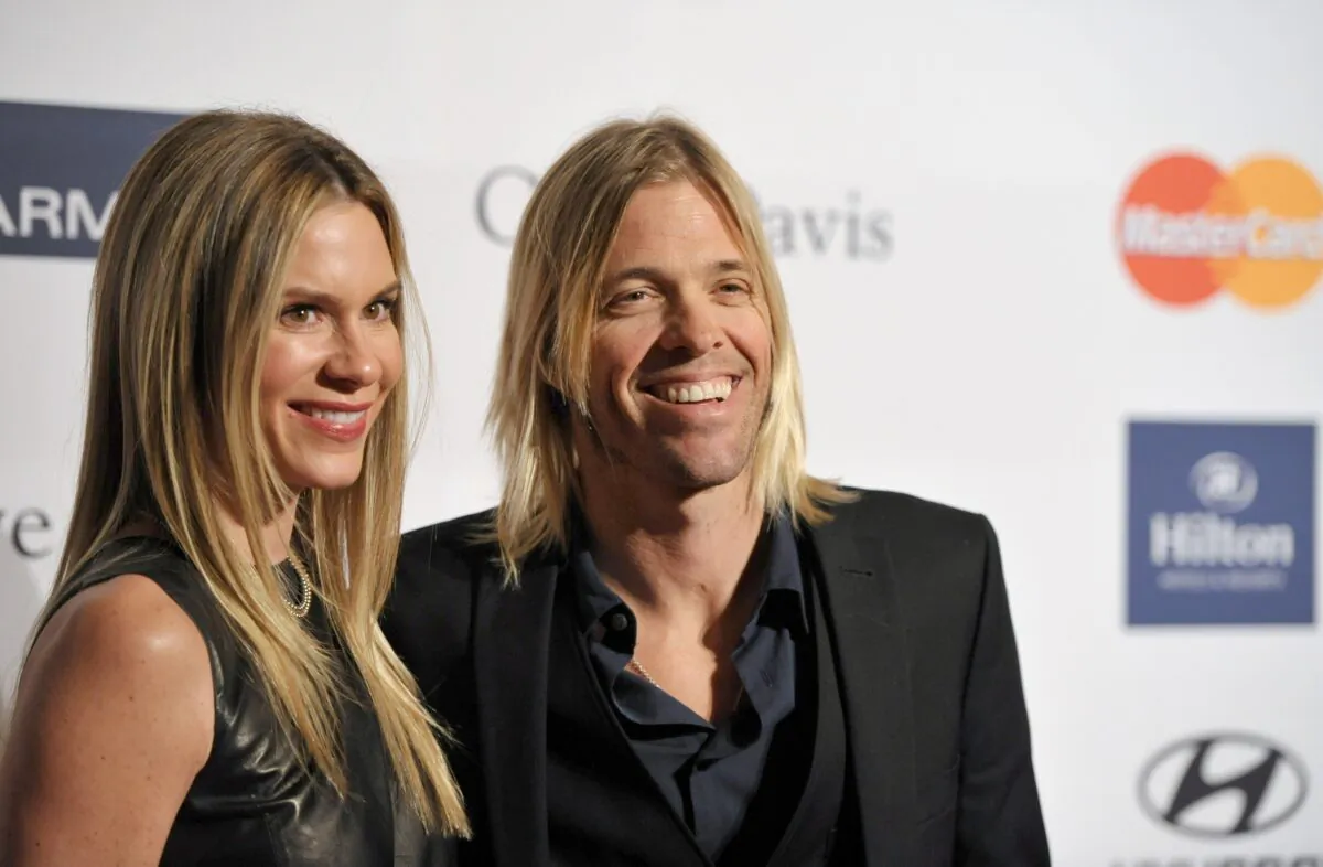 Foo Fighters drummer Taylor Hawkins (R) and Alison Hawkins arrive at the Clive Davis Pre-GRAMMY Gala in Beverly Hills, Calif. on Feb. 9, 2013.  (John Shearer/Invision/AP, File)