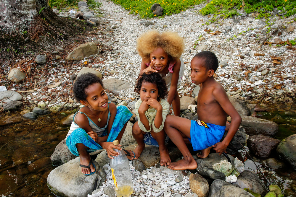 Lavena,,Fiji,-,November,25:,Unidentified,Kids,Play,By,The