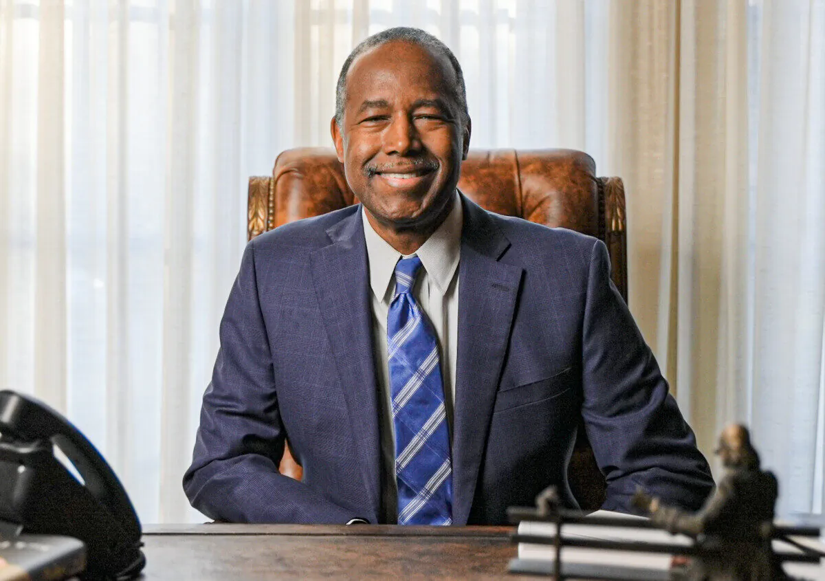 Dr. Ben Carson, former secretary of Housing and Urban Development, in Virginia on Dec. 7, 2021. (York Du/The Epoch Times)