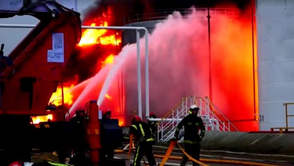Lviv fuel depot fire
