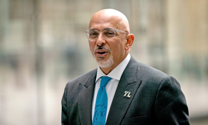 Education Secretary Nadhim Zahawi arrives at BBC Broadcasting House in London, on March 27, 2022. (PA)