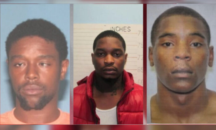 (L–R): Demarcus Sheeley, Ronald Newberry, and Kodii Gibson. (East Cleveland police)