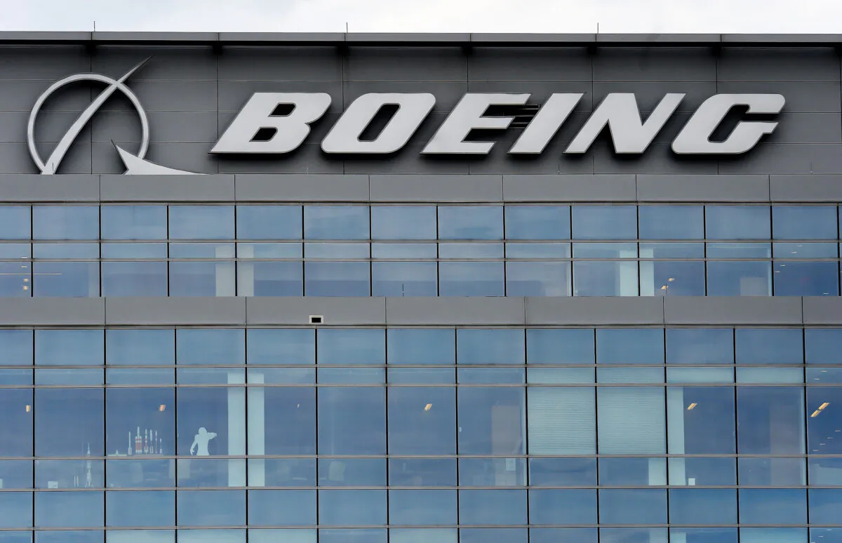 The Boeing regional headquarters in Arlington, Va., on April 29, 2020. (Olivier Douliery/AFP via Getty Images)