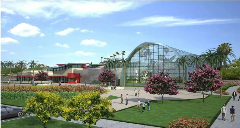 An artist rendering of the Buena Park Butterfly Pavilion. (City of Buena Park Planning Commission)