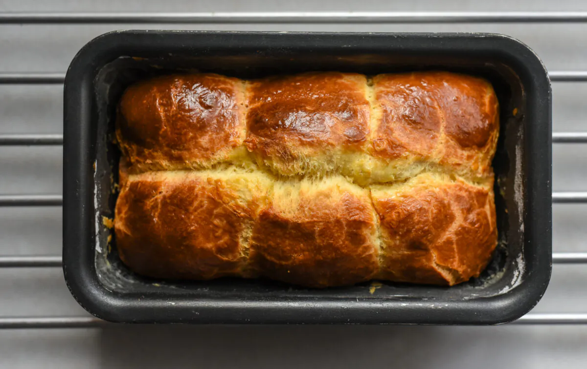 With an overnight rise, this recipe is ideal to make over a weekend, as you can start in the afternoon and have a freshly baked brioche for breakfast the next day. (Audrey Le Goff)