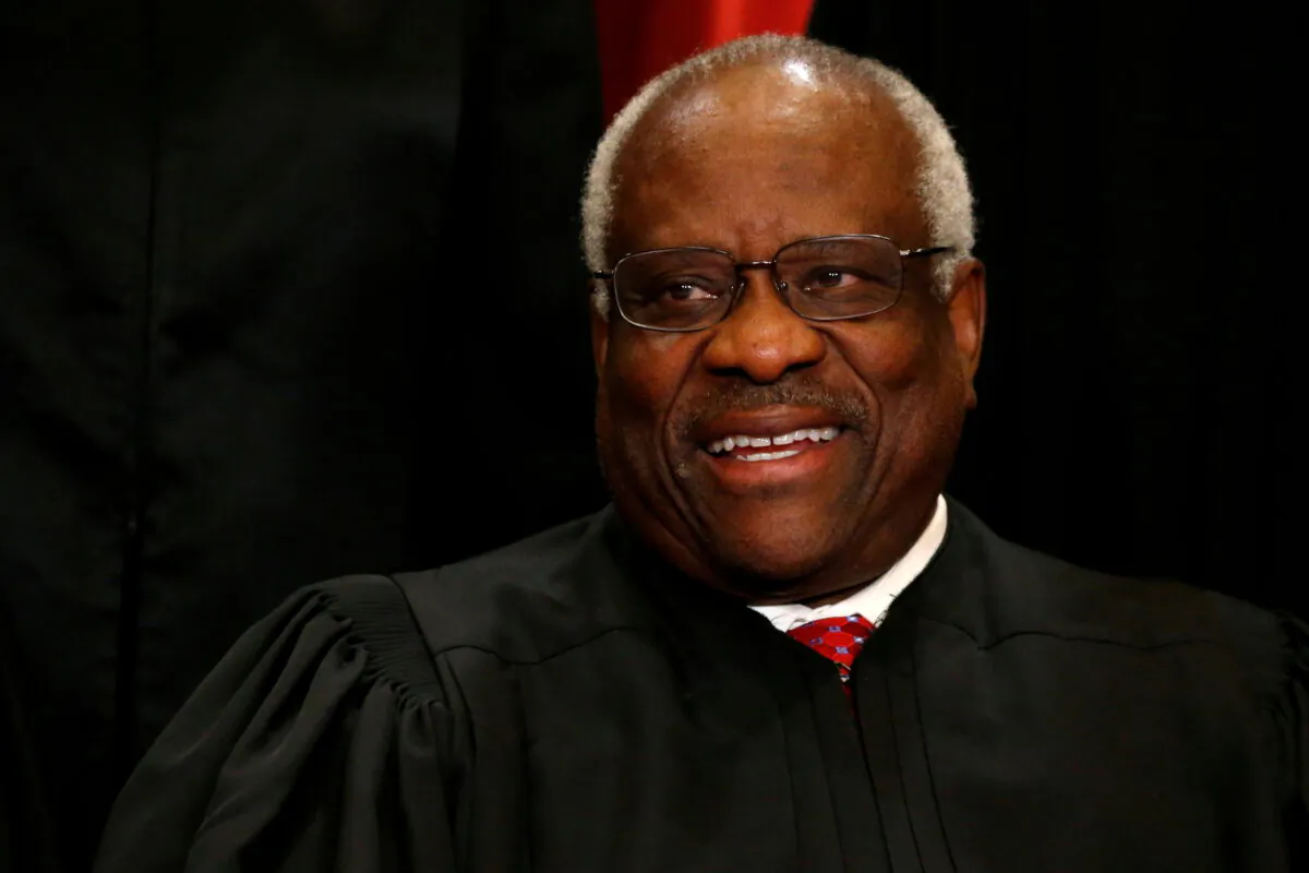 Supreme Court Justice Clarence Thomas at the Supreme Court building in Washington on June 1, 2017. (Jonathan Ernst/Reuters)