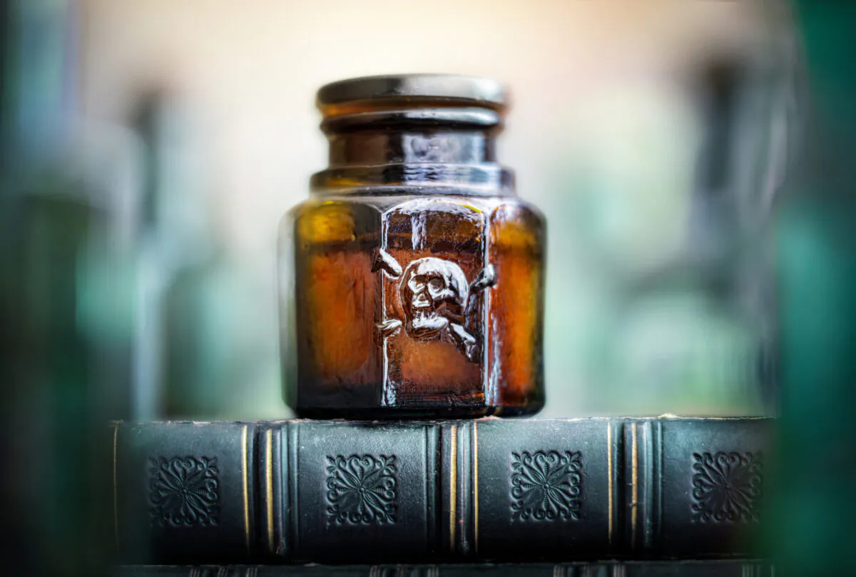 Undated image of an antique glass bottle. (Triff/Shutterstock)