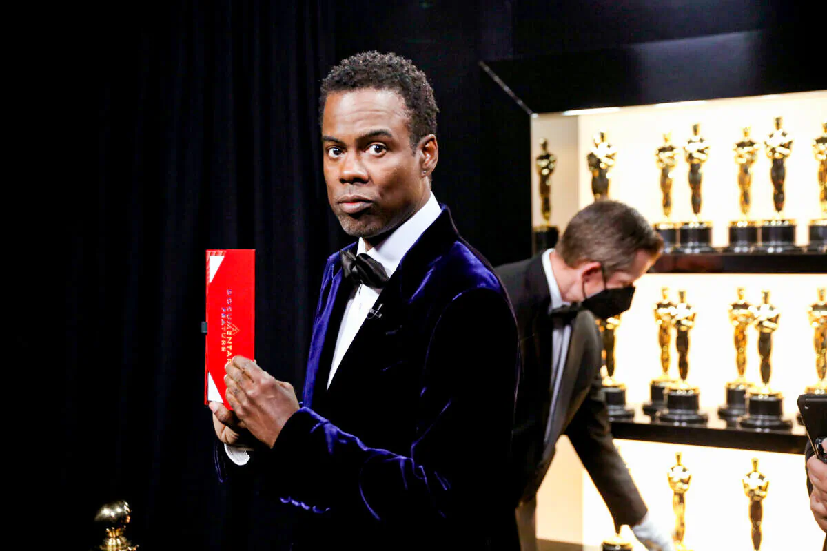 Chris Rock backstage during the 94th Annual Academy Awards at Dolby Theatre in Hollywood, Calif., on March 27, 2022. (Al Seib/A.M.P.A.S. via Getty Images)