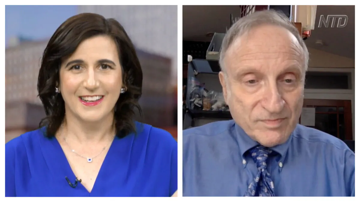 Professor Gary Saul Morson in a Mar. 26 interview with NTD's "The Nation Speaks" program. (NTD/Screenshot via The Epoch Times)