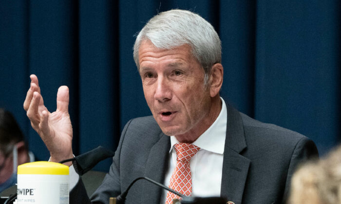 Rep. Kurt Schrader (D-Ore.) questions witnesses during a hearing of the House Committee on Energy and Commerce on Capitol Hill in Washington on June 23, 2020. (Sarah Silbiger/Pool via Getty Images)