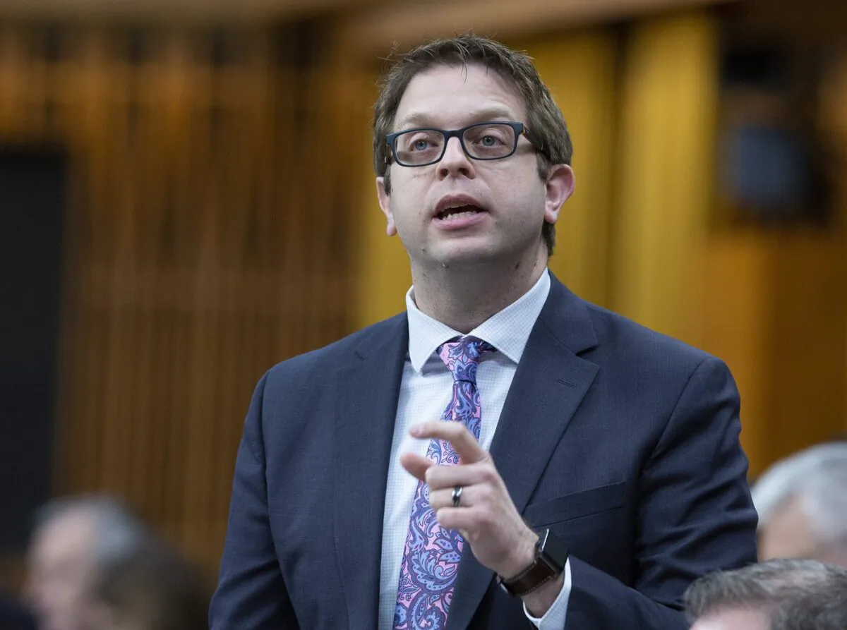 Liberal MP Chris Bittle responds to a question during Question Period in the House of Commons, Feb. 21, 2020 in Ottawa. (The Canadian Press/Fred Chartrand)