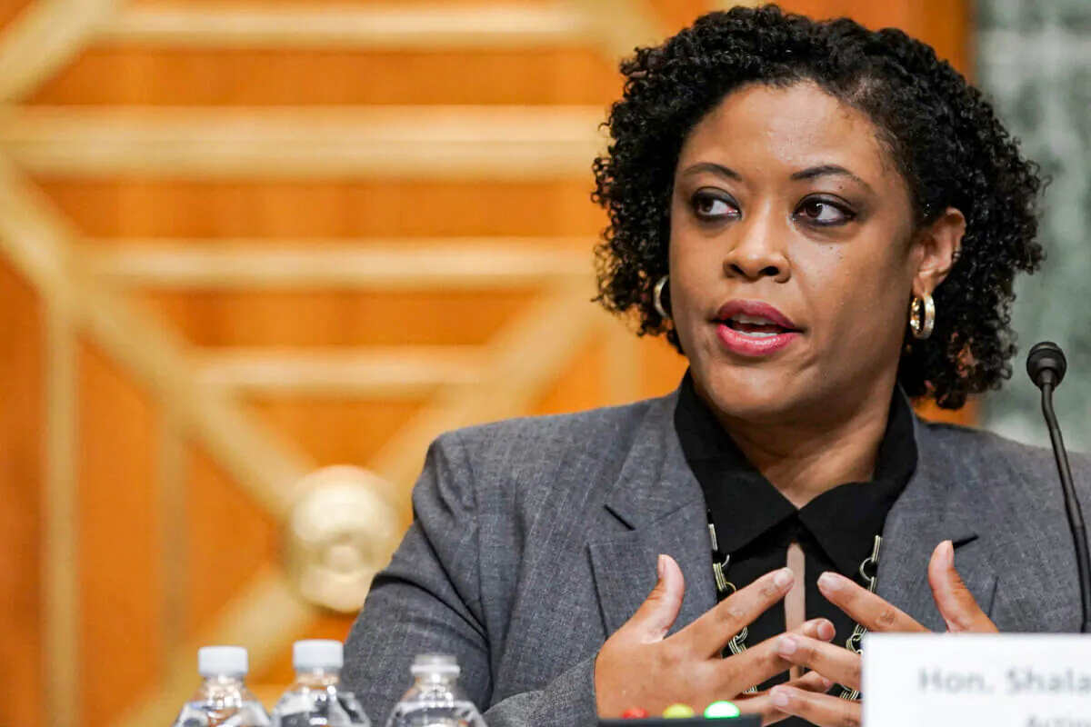 Office of Management and Budget acting director Shalanda Young answers questions during a Senate Budget Committee hearing in Washington, on June 8, 2021. (Greg Nash-Pool/Getty Images)