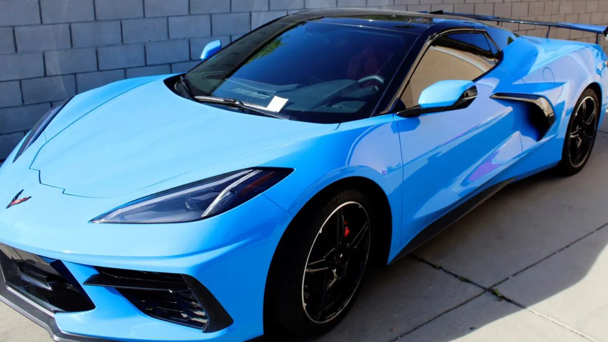 A stolen luxury car that was recovered by a special unit with the California Highway Patrol, on March 24, 2022. (Courtesy of California Highway Patrol)