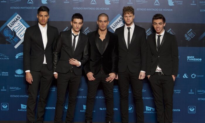 Pop band The Wanted pose on the red carpet before the Lunas del Auditorio award ceremony in Mexico City, Mexico.on Oct. 30, 2013. From right: Nathan Sykes, Jay McGuiness, Max George, Tom Parker and Siva Kaneswaran.(Christian Palma/AP/file)