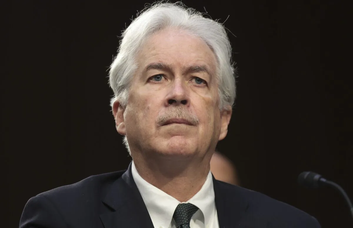 Central Intelligence Agency (CIA) Director William Burns testifies before the Senate Intelligence Committee in Washington, on March 10, 2022. (Kevin Dietsch/Getty Images)