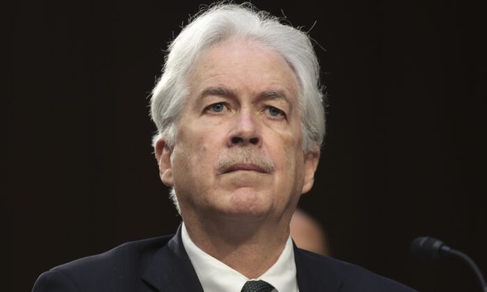 Central Intelligence Agency (CIA) Director William Burns testifies before the Senate Intelligence Committee in Washington, on March 10, 2022. (Kevin Dietsch/Getty Images)