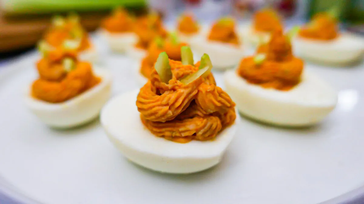 Buffalo Chicken Deviled Eggs (The Daily Meal)