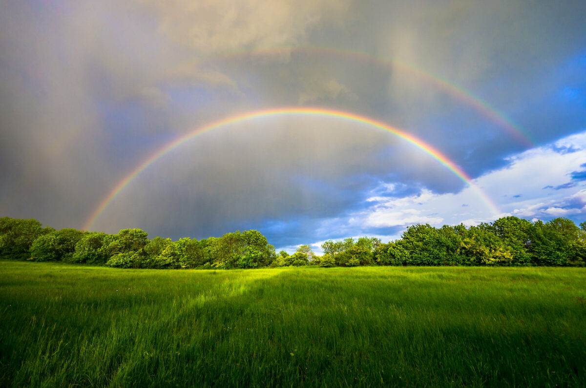 The ancient Chinese believed rainbows were the product of yin and yang energy meeting in balance, something that happens often at this time of year.(Petr_Kratky/Shutterstock)