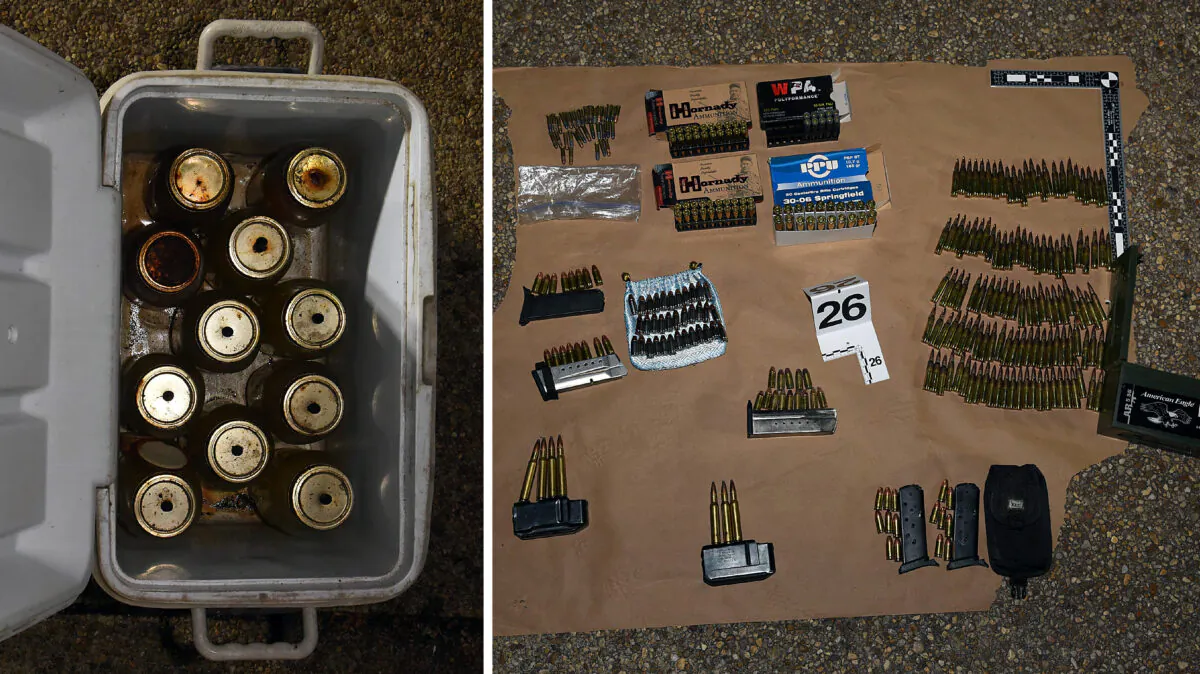 Police seized 11 Molotov cocktails and hundreds of rounds of ammunition from the truck of Lonnie Leroy Coffman of Falkville, Ala., near the U.S. Capitol on Jan. 6, 2021. (U.S. Department of Justice/Screenshots via The Epoch Times)