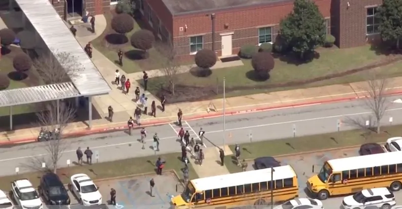 Tanglewood Middle School in Greenville, S.C., on March31, 2022. (Courtesy of WYFF) 