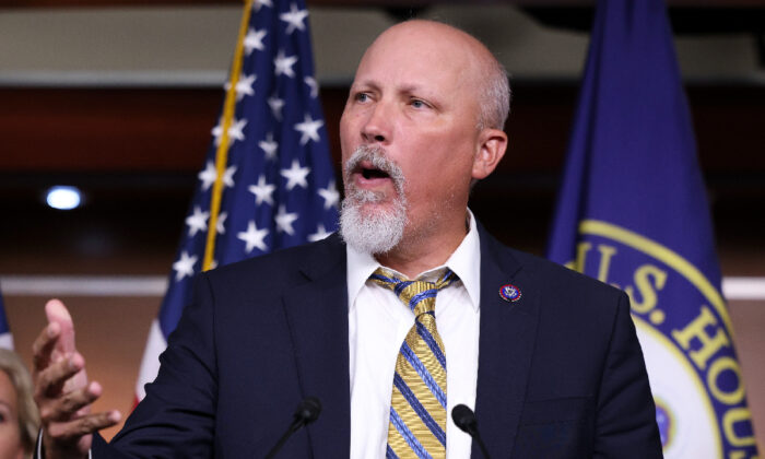 Rep. Chip Roy (R-Texas) speaks at a press conference about the National Defense Authorization Bill at the U.S. Capitol in Washington on Sept. 22, 2021. (Kevin Dietsch/Getty Images)