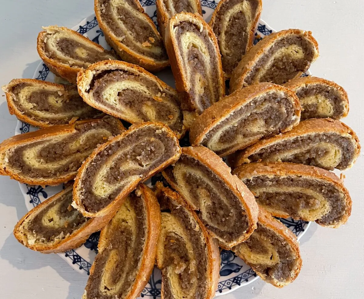 These "ultimate butter nut rolls" are the culmination of years of experimenting, tweaking, and perfecting by the author's father and friend. (Courtesy of Mary Lou Young)