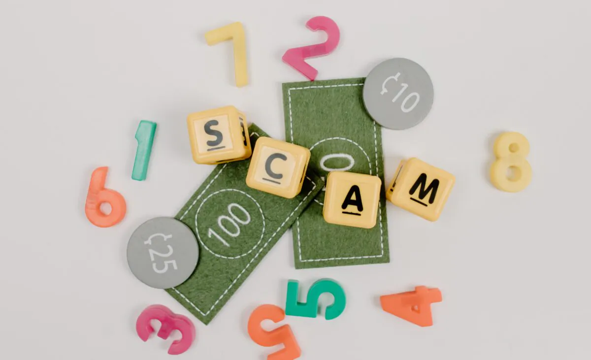 Stock photo of letters forming the word "scam." (Tara Winstead/Pexels)
