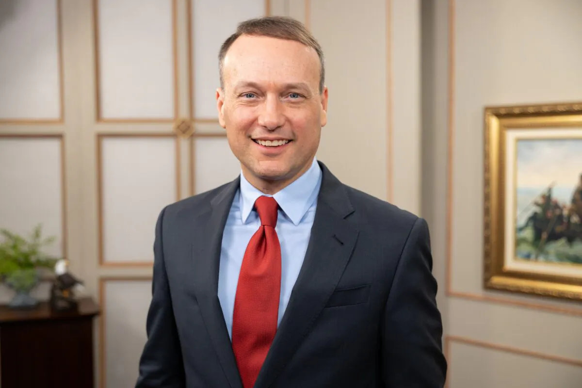 Adam Andrzejewski, the CEO and founder of the government watchdog organization OpenTheBooks.com, in Washington on March 22, 2022. (Courtesy of the Conservative Partnership Institute)